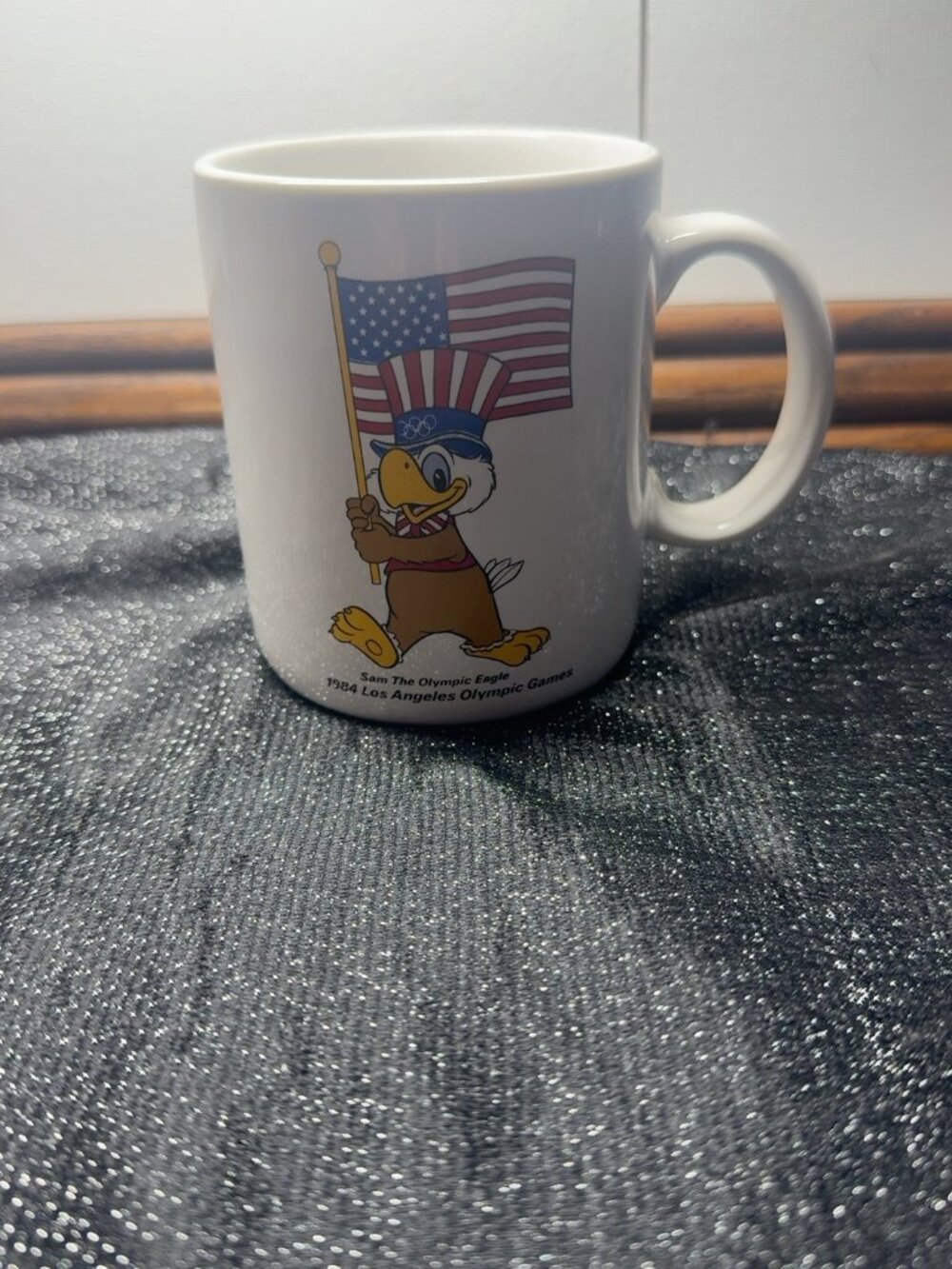 Vintage 1984 LA Olympics Sam the Olympic Eagle Mug Papel Japan